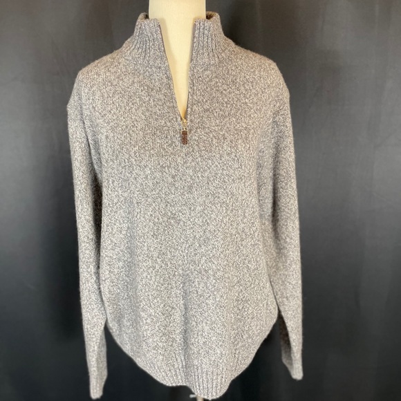 Daniele Blasi gray 1/4 zip wool sweater - Picture 2 of 12